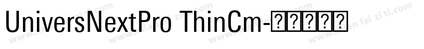 UniversNextPro ThinCm字体转换